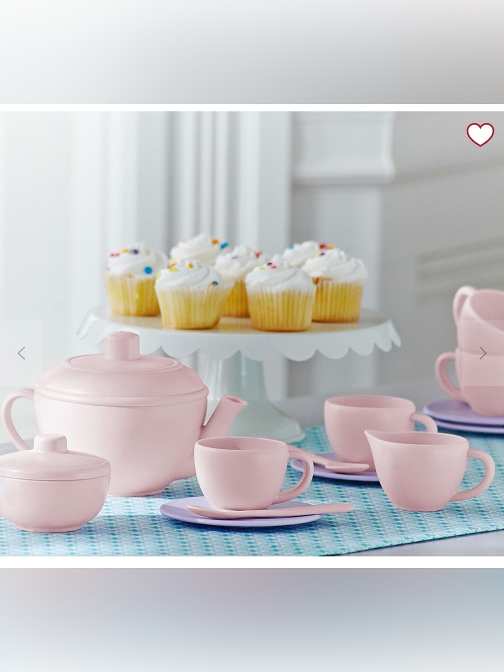 Pottery Barn Kids Pastel Pink Play Tea Set